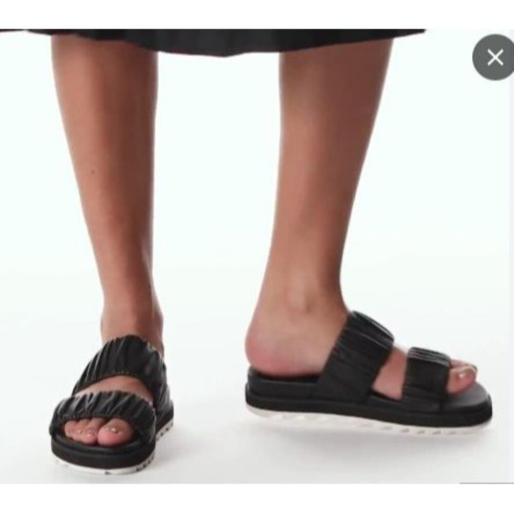 Sorel Roaming Two Strap Slide Size 9.5 EU 40.5 NWB Black Sandal